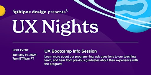 Hauptbild für QTBIPOC Design Presents: UX Nights