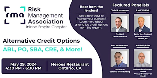 Primaire afbeelding van RMA IE Alternative Credit Options Panel