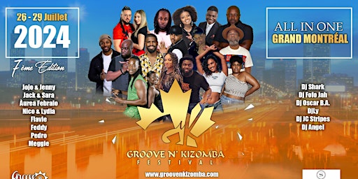 Imagem principal do evento GROOVE N' KIZOMBA FESTIVAL -7th Edition -  ALL IN ONE - JULY 26th-29th 2024