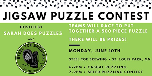 Imagem principal do evento Steel Toe Brewing Jigsaw Puzzle Contest