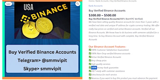 Buy Verified Binance Accounts(100% Best KYC Verified)⭐100% primary image