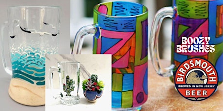 Boozy Brushes X Birdsmouth Brewery | Sip & Paint Beer Mugs