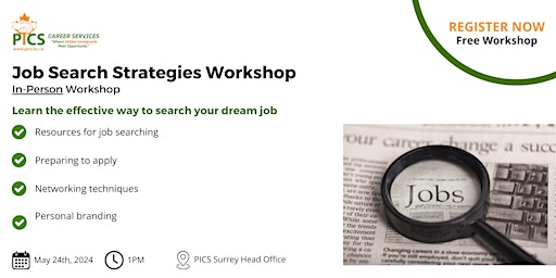 Imagem principal do evento Job Search Strategies Workshop