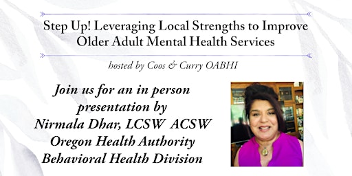 Primaire afbeelding van Step Up! Leveraging Local Strengths to  Improve Older Adult MH Services