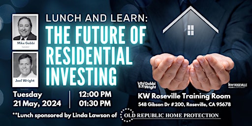 Image principale de Lunch & Learn: The Future of Residential Investing