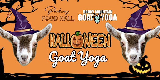 Primaire afbeelding van Halloween Goat Yoga - October 19th (PARKWAY FOOD HALL)
