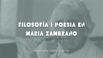 Filosofía i Poesia en Maria Zambrano primary image