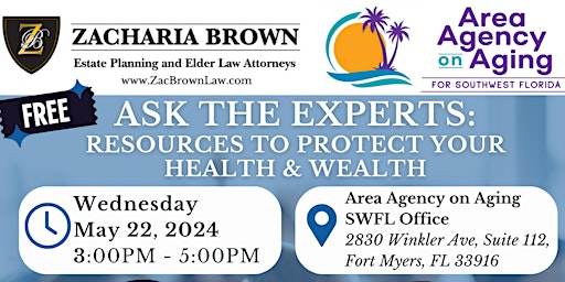 Imagem principal do evento Ask The Experts:  Resources To Protect Your Health & Wealth