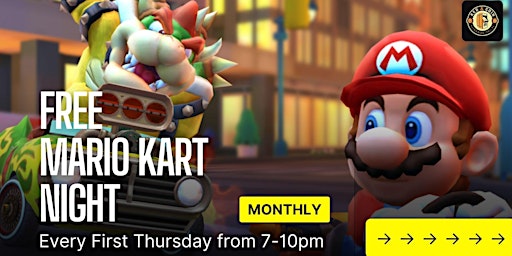 Imagem principal do evento FREE Mario Kart Night