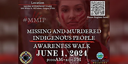 Image principale de Missing And Murdered Indigenous Peoples Awareness Walk 2024