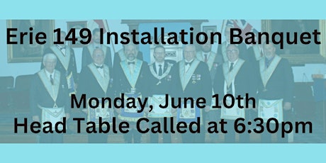 Erie No. 149 Installation Banquet