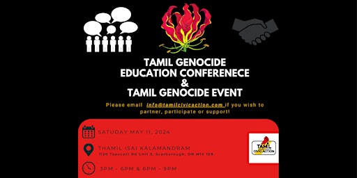 Imagem principal do evento Tamil Genocide Education Conference & Tamil Genocide Remembrance Event