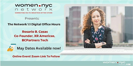 Imagen principal de Women.NYC Network | 1:1 Digital Office Hours w/ Rosario B. Casas