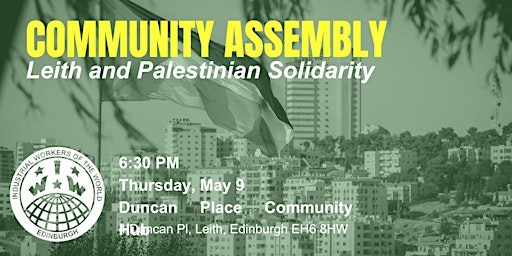 Imagem principal do evento Community Assembly - Leith and Palestinian Solidarity