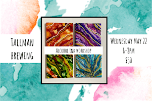 Alcohol Ink Coaster Tiles Workshop at Tallman Brewing primary image
