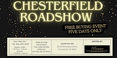 Imagem principal do evento CHESTERFIELD ROADSHOW - A Free, Five Days Only Buying Event!