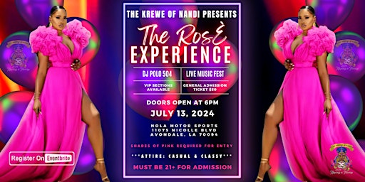 THE KREWE OF NANDI PRESENTS THE ROSÈ EXPERIENCE primary image