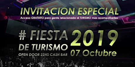 Imagen principal de Fiesta de TURISMO lunes 7 octubre 2019