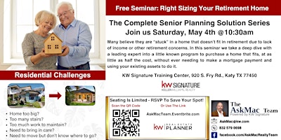 Primaire afbeelding van Right Sizing Your Retirement Home