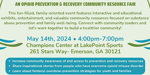 Primaire afbeelding van Spring into Wellness: Opioid Prevention & Recovery Community Resource Fair