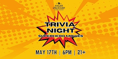 Imagem principal do evento Trivia Night: Superhero Movies