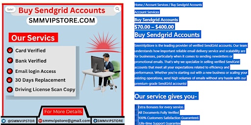 Hauptbild für Buy Sendgrid Accounts-In 2017-2024- For Sale