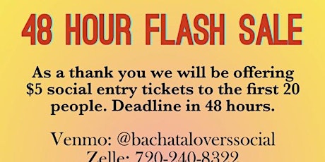 48 Hour Flash Sale Bachata Lovers Social: All Stars Edition