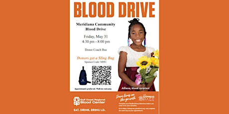 Meridiana Community Blood Drive - Book Appt Today