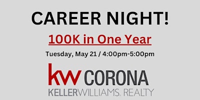 Immagine principale di Career Night At Keller Williams Corona 