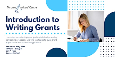 Toronto Writers' Centre Presents: Introduction to Writing Grants