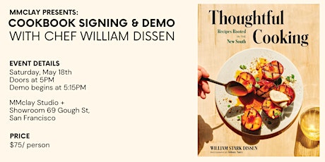 MMclay Presents: Cookbook Signing & Demo with Chef William Dissen