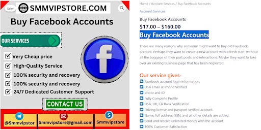 Hauptbild für Buy Facebook Account In 2017-2024 (PVA Verified)