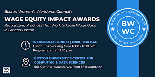 Boston Women's Workforce Council Wage Equity Impact Awards primary image