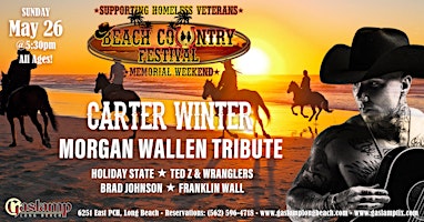 Primaire afbeelding van Beach Country Fest ft. Carter Winter & Morgan Wallen Tribute 7 Summers