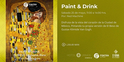 Imagem principal do evento Paint & Drink | El beso de Gustav Klimt