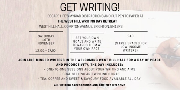 Get Writing! The West Hill Writing Day Retreat