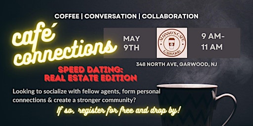 Imagem principal de Cafe Connections - Speed Dating: Real Estate Edition