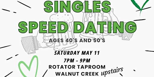 Primaire afbeelding van Singles Speed Dating for Ages 40's and 50's - East Bay