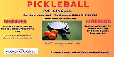 Primaire afbeelding van Long Island Pickleball (group lesson and game play)- singles