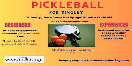 Long Island Pickleball (group lesson and game play)- singles