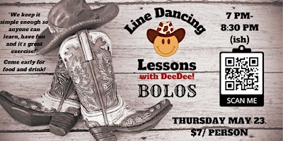 Primaire afbeelding van Bolos Line Dancing Lessons (MAY)