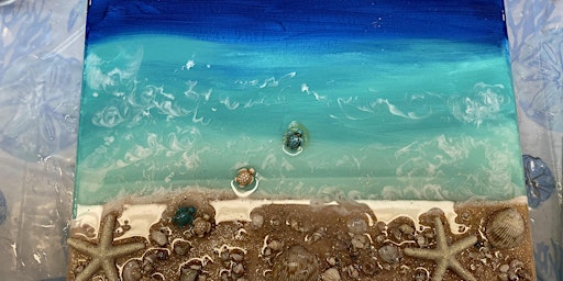 Image principale de Ocean Resin Art on Wood Canvas Workshop