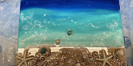 Ocean Resin Art on Wood Canvas Workshop