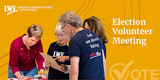 Image principale de Election Volunteer Meeting