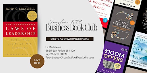 2024 Business Book Club ~ July primary image