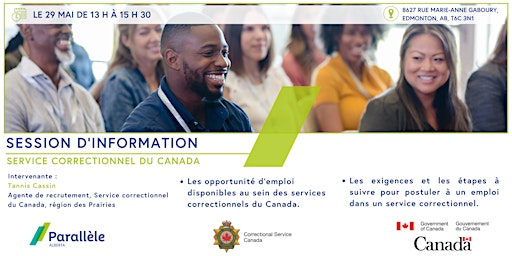 Imagem principal do evento Session d'information  | Service correctionnel du Canada