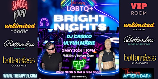 LGTQB Bright Nights @ THERAPY ,DOWNTOWN VEGAS, FREE primary image