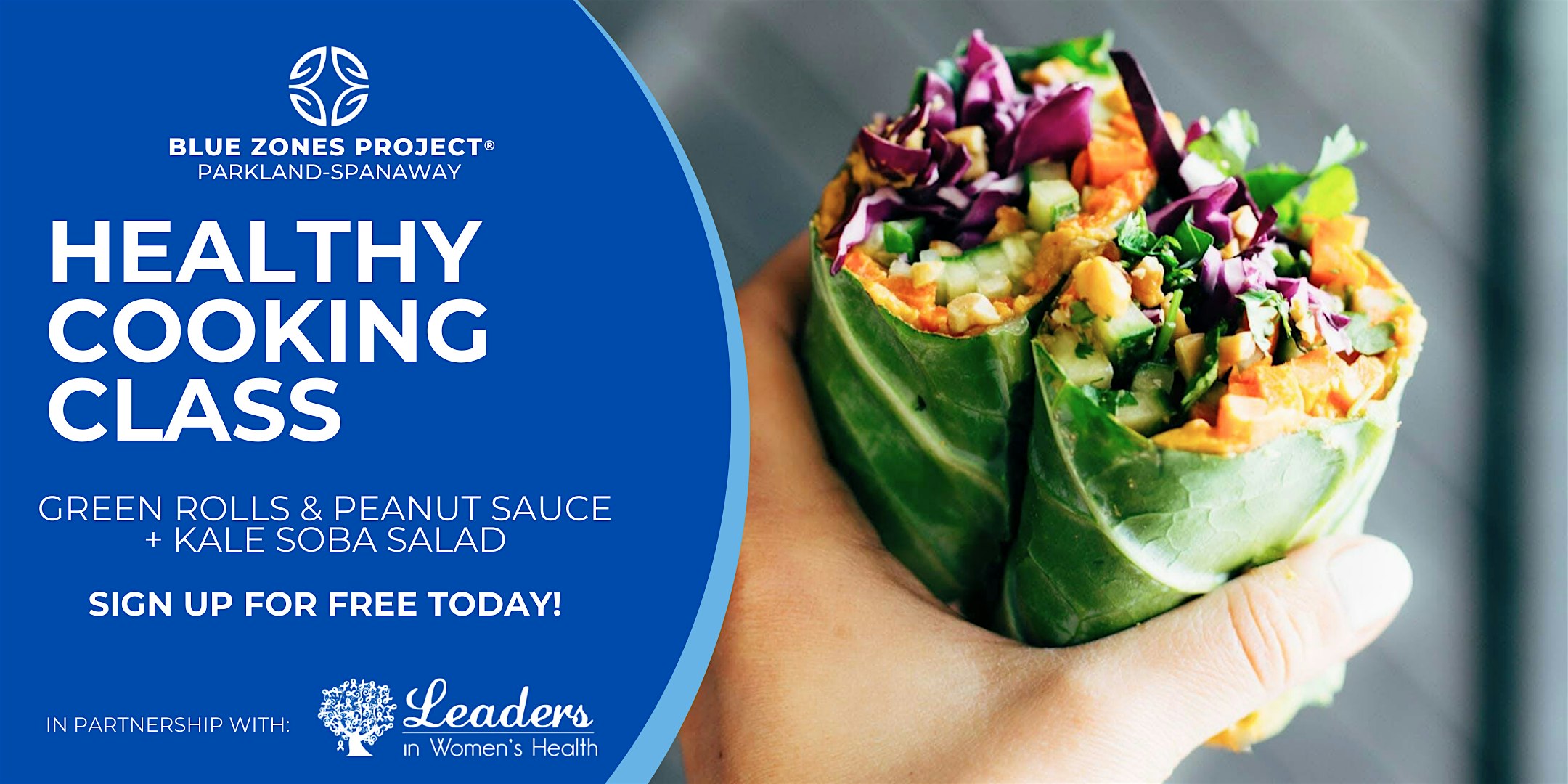 Make Green Rolls & Peanut Sauce with Blue Zones Project Parkland-Spanaway