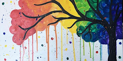 Primaire afbeelding van Swirly Rainbow Tree - Paint and Sip by Classpop!™