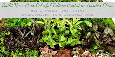 Build Your Own Colorful Foliage Container Garden Class